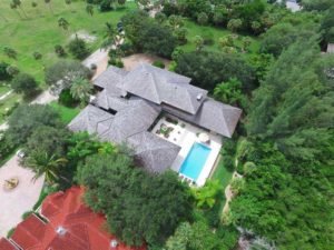 Aerial view of Casey Key Estate in Nokomis FL